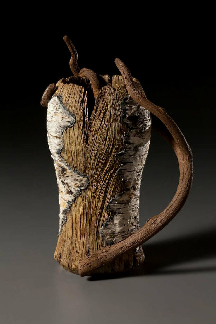Ceramic tableware birch bark Ceramic Trompe L'oeil Fireside Mug By Eric Serritella