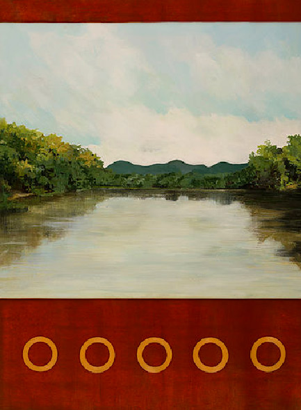 Autumn River painting by Kazaan Viverios