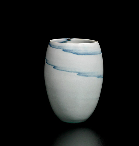 Joanna Constantinidis-Porcelain Vase, - c. 1980--17.5cm