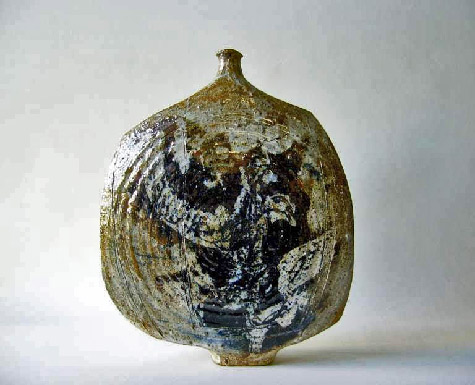 Stoneware Bottle Form by California Ceramist Doug Lawrie - Lisa Cliff Collection