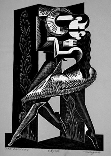 The Dancers, Woodcut, 1939---Charles Turzak