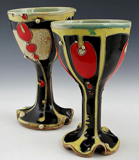 Carol Long ceramic goblets