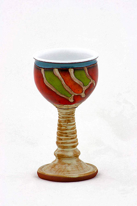 Stoneware goblet,-Wine-chalice,Stoneware--