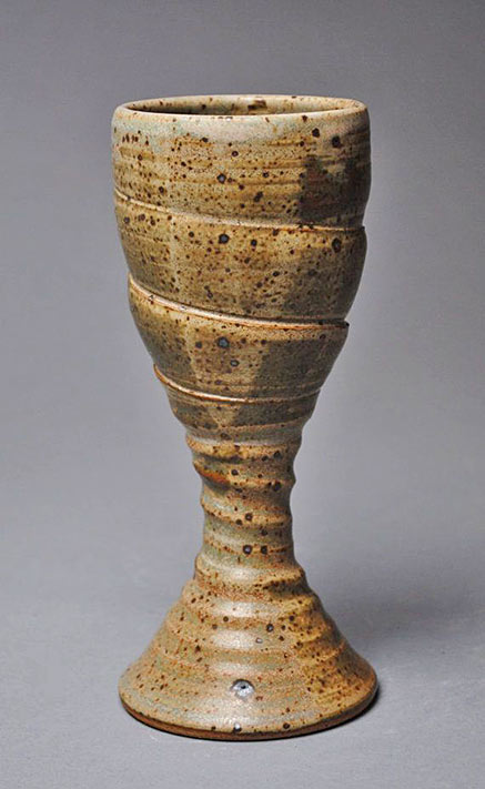 Handmade stoneware goblet by John McCoy Pottery-on-Etsy