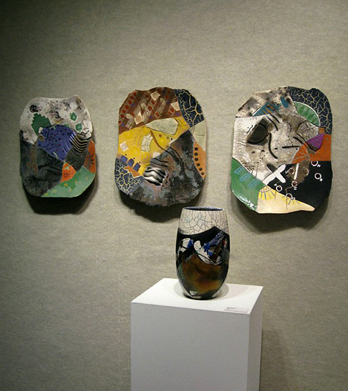 Patrick Crabb_raku shard plates--Sedona Arts Centre