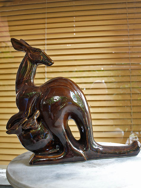 Red Kangaroo vintage ceramic figure