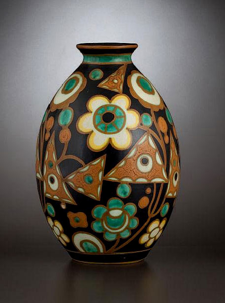 Belgian-ceramic-vase-Charles Catteau for Boch Frères