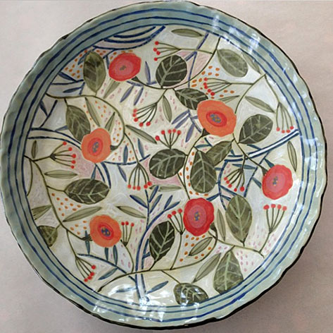 Nancy Gardner floral plate