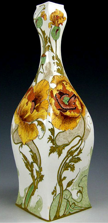 Rozenburg Den Haag.Porcelain vase,-design Samuel Schellink.-1903
