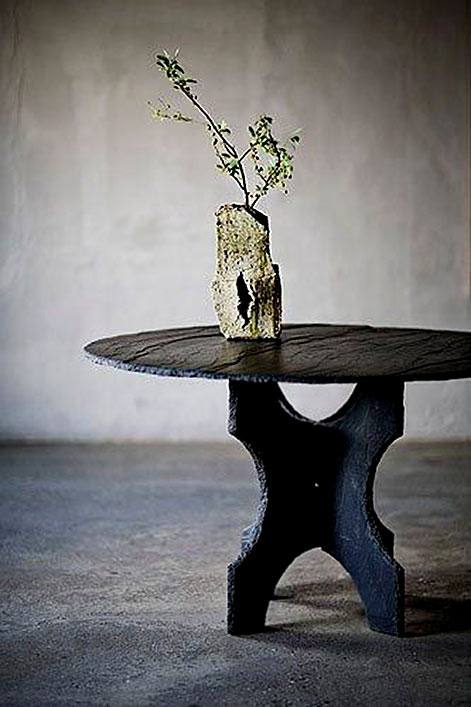 Slate Table by Axel Vervoordt - photo by Manolo Yllera