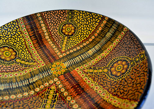 Handmade-pottery-Fruit-Bowl-June-Smith-Contemporary-Aboriginal-art-michaelgrealy