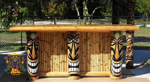 Wood carved Kahuna Tiki Bar