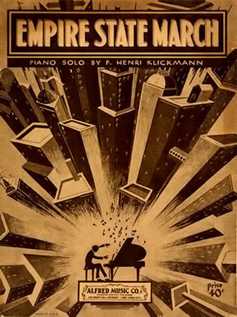Empire State March art deco poster