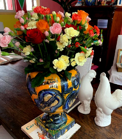 Isabelle Tuchband--baluster hand painted vase