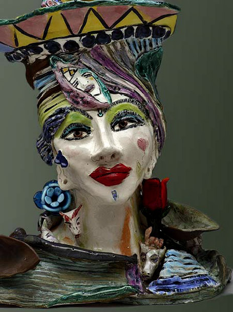 Suzy Birstein-ceramic bust