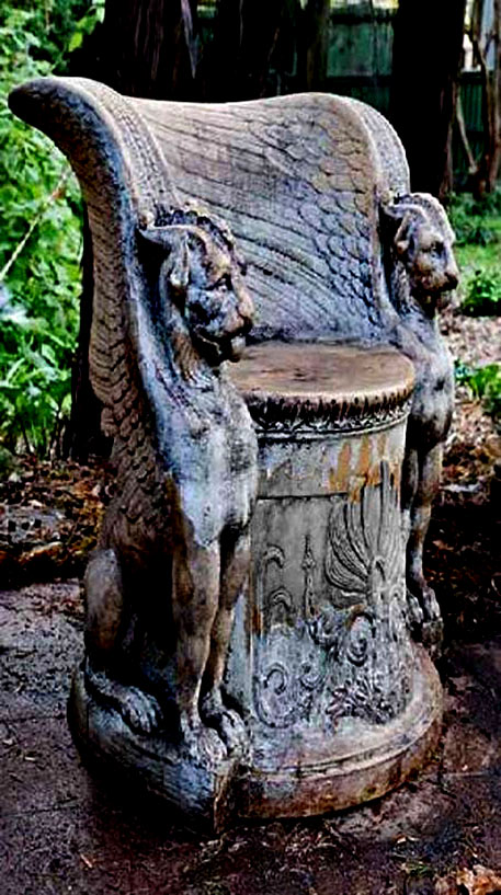Egyptian-Revival garden throne by-bridgette