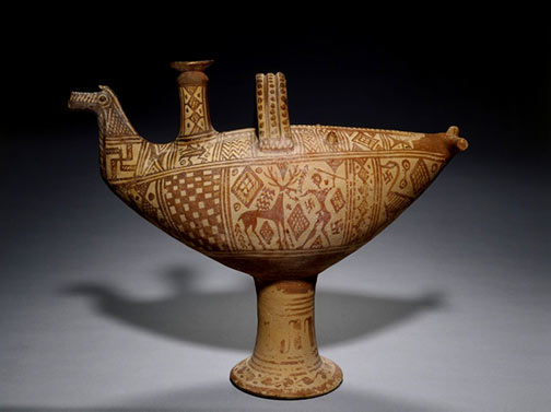 Geometric Bird Askos,-c. 700-BC