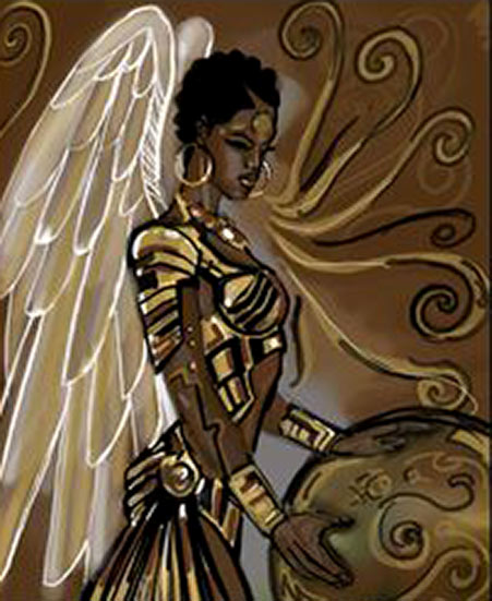 african-american-artist-african-artEnchanted-Angel-art-by-Kevin-Johnson