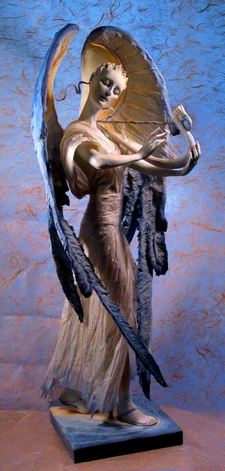Angel harpist by Forest Rogers