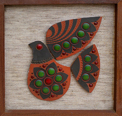 Hornsea-Pottery-Muramic-Peace-Dove-Wall-Plaque-1970's