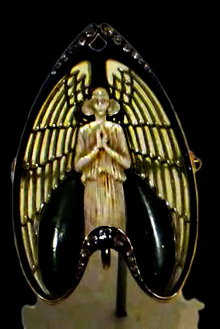 Lalique--==angel-brooch