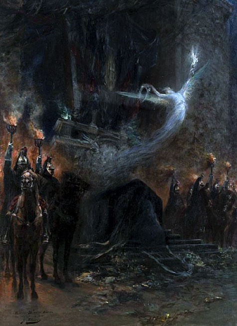 Victor-Hugo’s-Funeral---The vigil under the triumphal arch Georges Clairin
