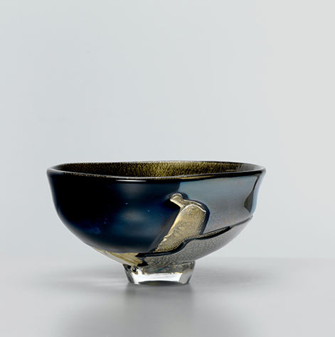 Yukito Nishinaka-Glass, gold leaf, silver leaf, 7-x-13cm