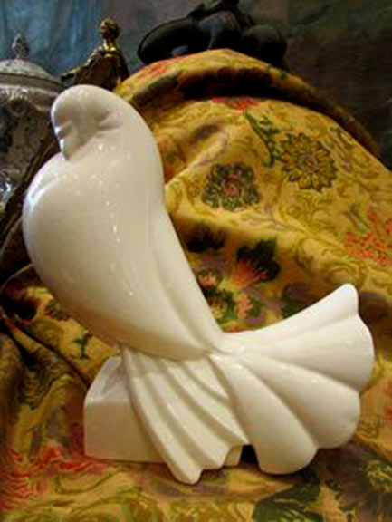 Ceramic white dove