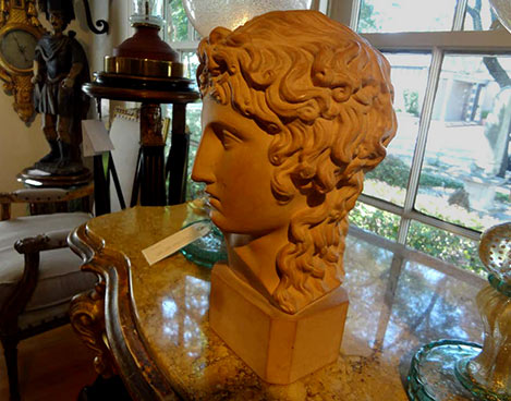 French Classical Terracotta Bust Signed R. D'Arly, Paris
