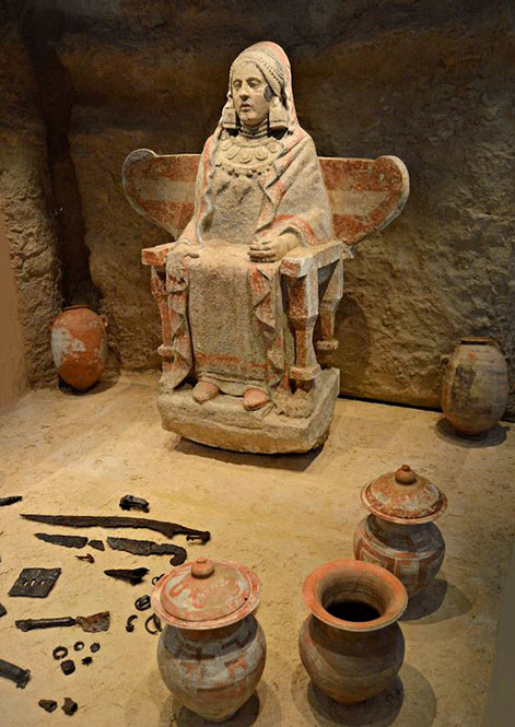 terracotta artifacts from IBERIA.-(Pre-Roman-Spain)---Dama-de-Baza