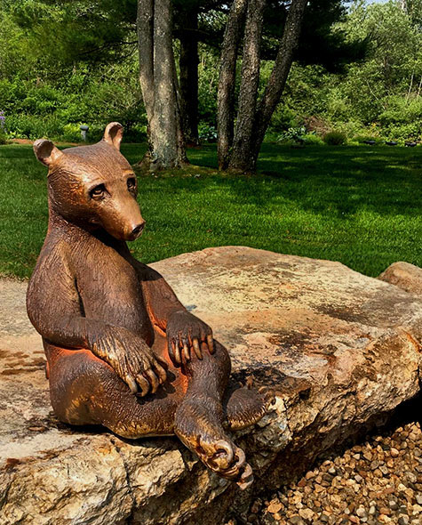 Life size garden sculpture bear
