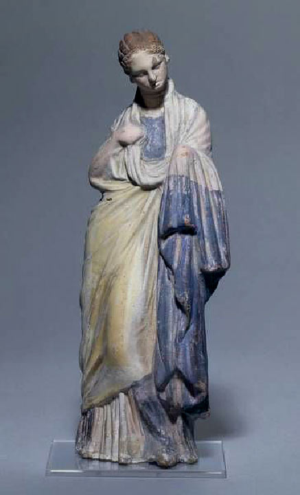 Terracotta Tanagra figure known as the Beauty