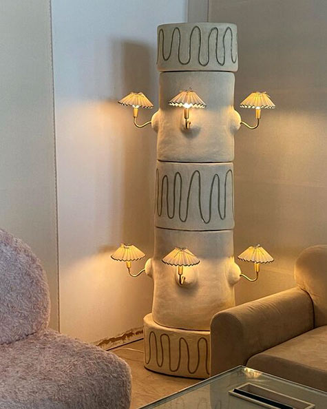 Eny-Lee ceramic lamp pillar