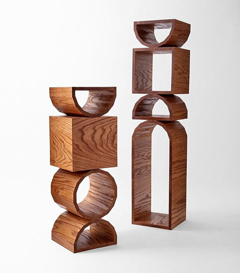 Kate Casey,Totem wood sculptures