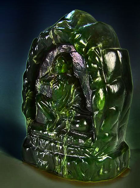 nephrite jade Milarepa carving