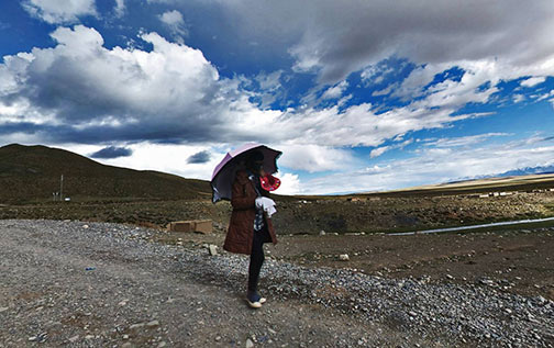 girl at Mount Kailash