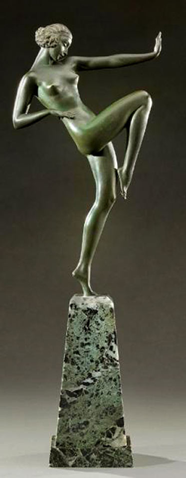 Art Deco bronze by Pierre-le-Faguays, France-circa-1930