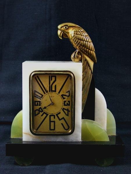 Art Deco garniture mantle clock CA.-1930