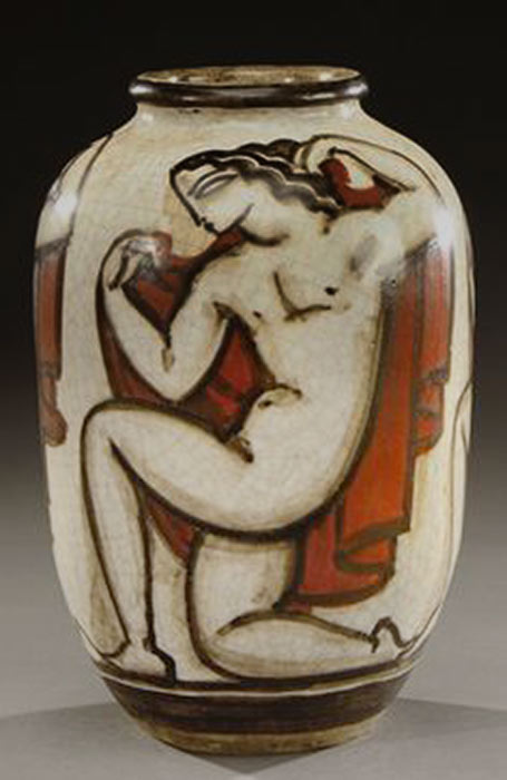 RENE-BUTHAUD-vase-in-crackled-white-enamelled-ceramic-decorated-with-three-nude-women