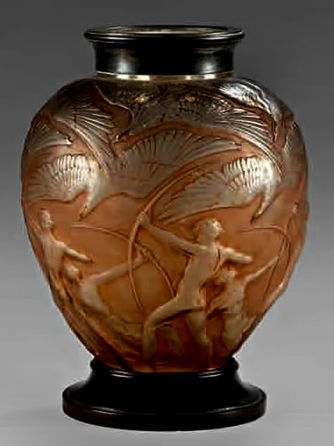 Art Deco Rene Lalique-Archers Vase