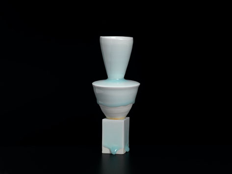 Handbuilt porcelain Masamachi-Yoshikawa ShoKayoh, 2013