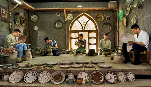 Alisher Nazirov,-Alisher Rakhimov, Abdulla Narzullaev (Uzbekistan) ceramic artisans