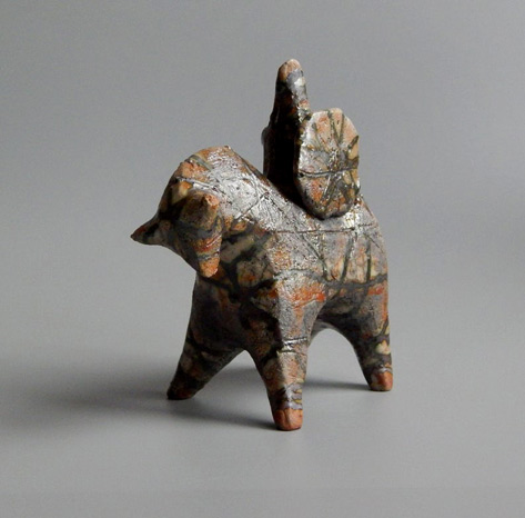 Ceramic sculpture Horseman---Vladimir Mudrenko