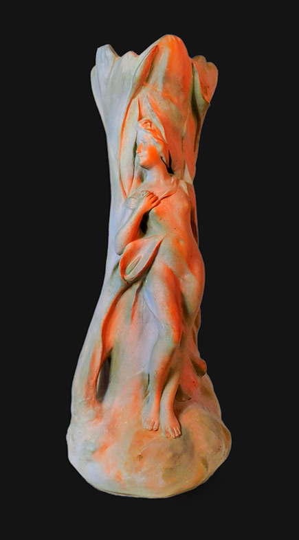Italian Art Nouveau vase F Pierrott