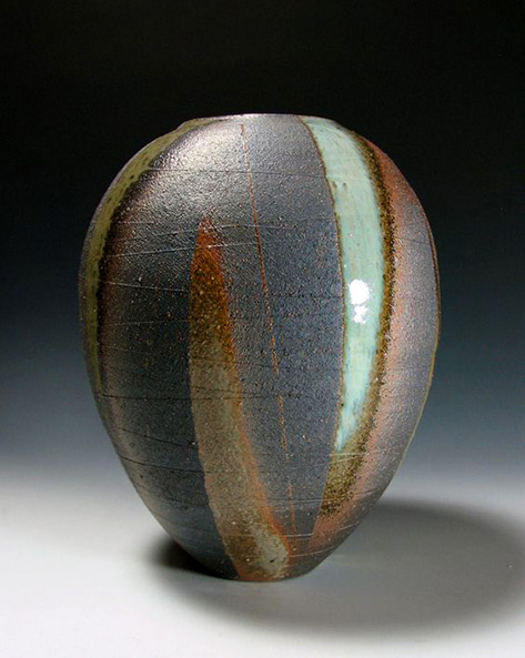 Haiyu Sai-Ash Glazed Tsubo Jar