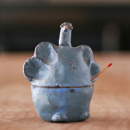 cruet Bluebird - handmade cruet, for condiments, delicacy and objects.