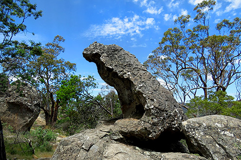 Natural rock formation at Hanging Rock
