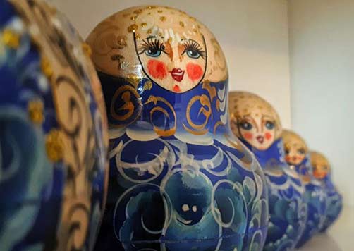 Matryoshka dolls otherwise known as Russian nesting dolls are one of Russias most iconic toys and vintage symbols