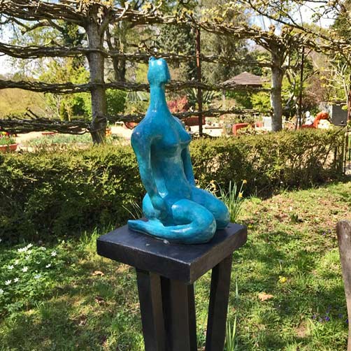 Steve Bicknell turquoise blues figure sculpture