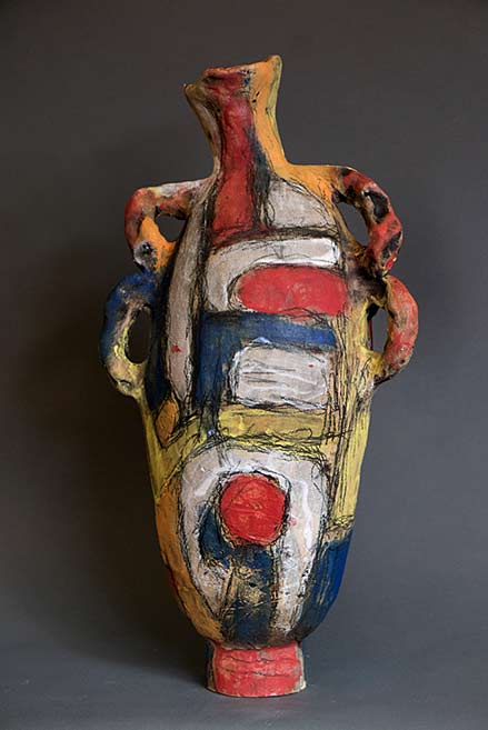 Penny Michel- 4 Hands Colored Urn
